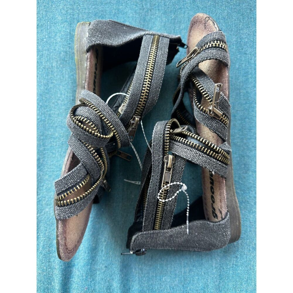 Women’s Strappy Gladiator Zip Sandals US8 NWT - Picture 3 of 6